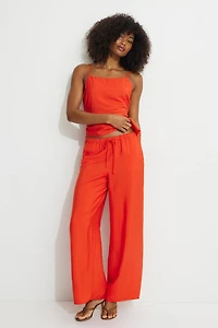Wide Leg Drawstring Pants