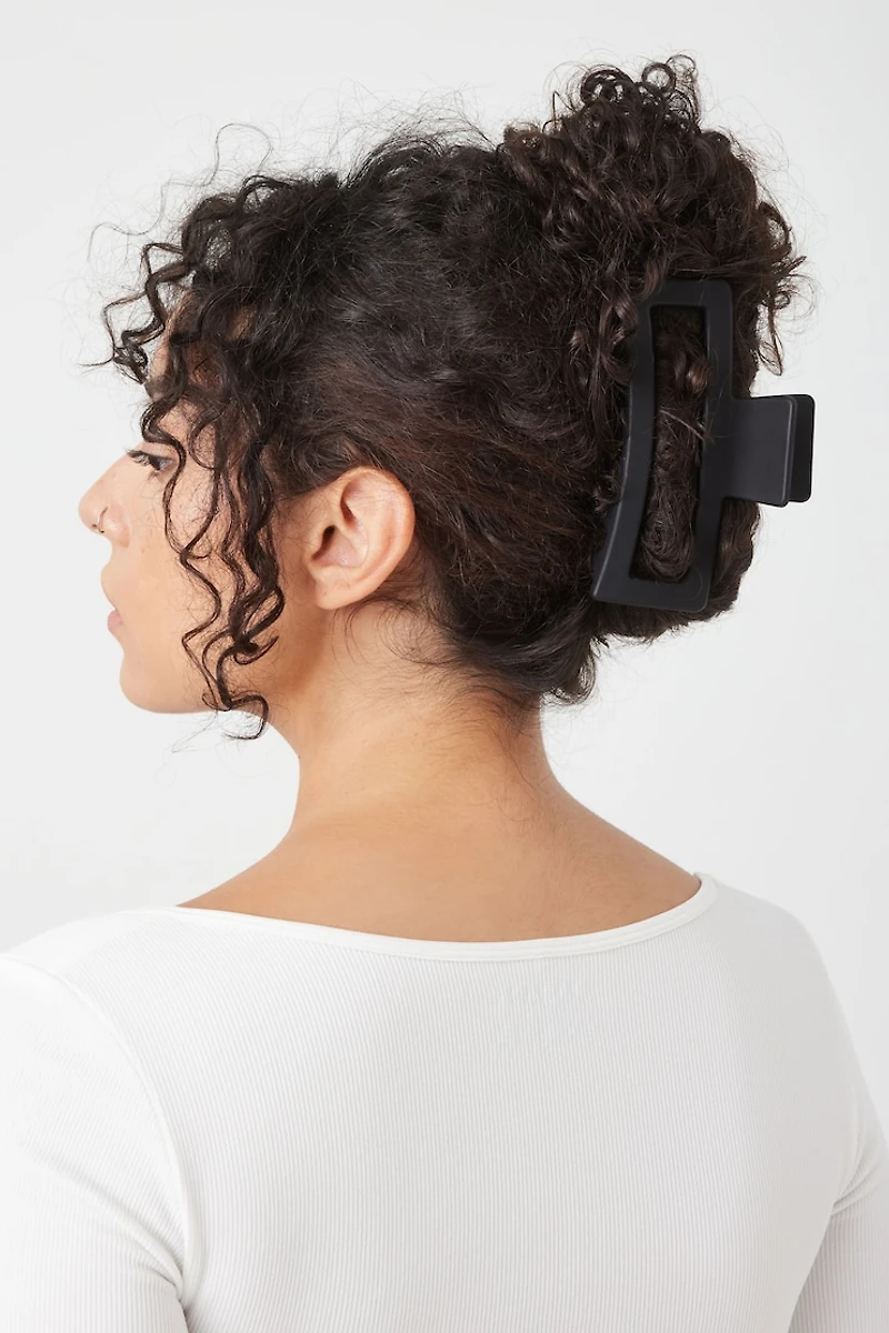 Grosse pince à cheveux rectangulaire