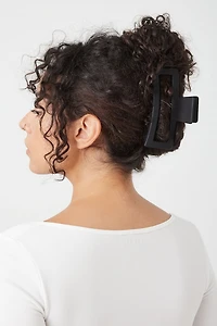 Grosse pince à cheveux rectangulaire
