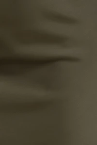 Lace Trim Satin Mini Skirt