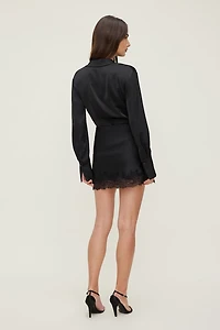 Alli Lace Satin Mini Skirt