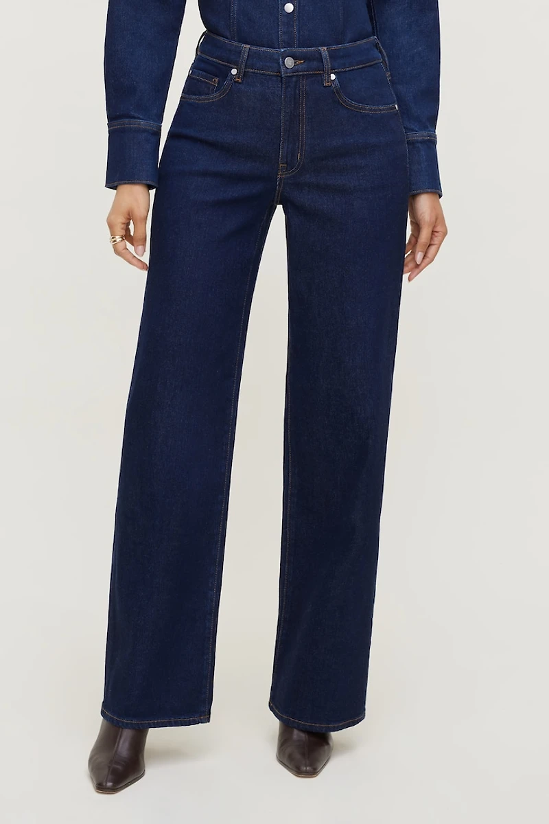 Heidi Stretch High Rise Wide Leg Jeans