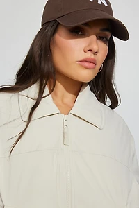 Blouson aviateur écourté en nylon