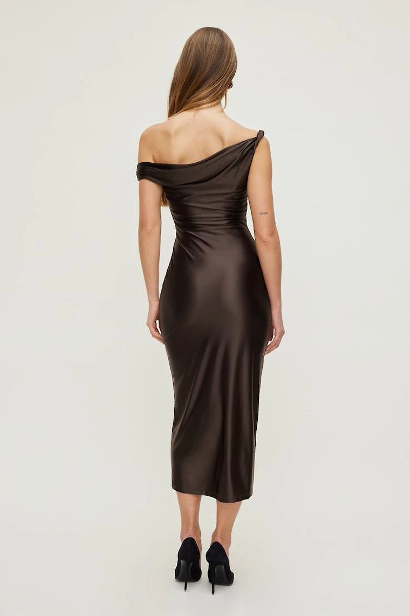 Jayde Stretch Satin Maxi Dress