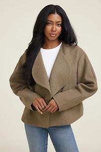 Blouson ouvert en melton