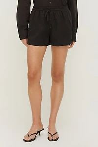 Linen High Rise Shorts