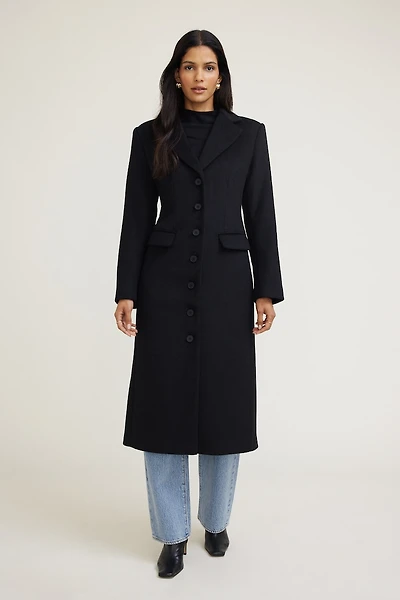 Cinched Wool Coat
