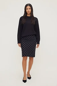 Polka Dot Midi Skirt