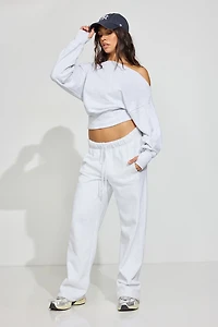 SoftTerry Rib Off Shoulder Sweater