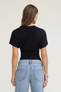 T-shirt froncé en jersey Andrea