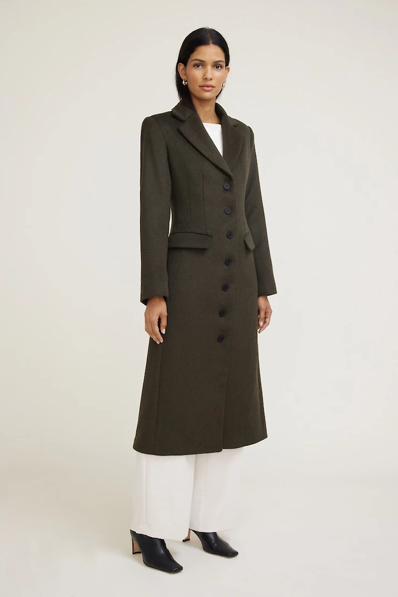 Cinched Wool Coat