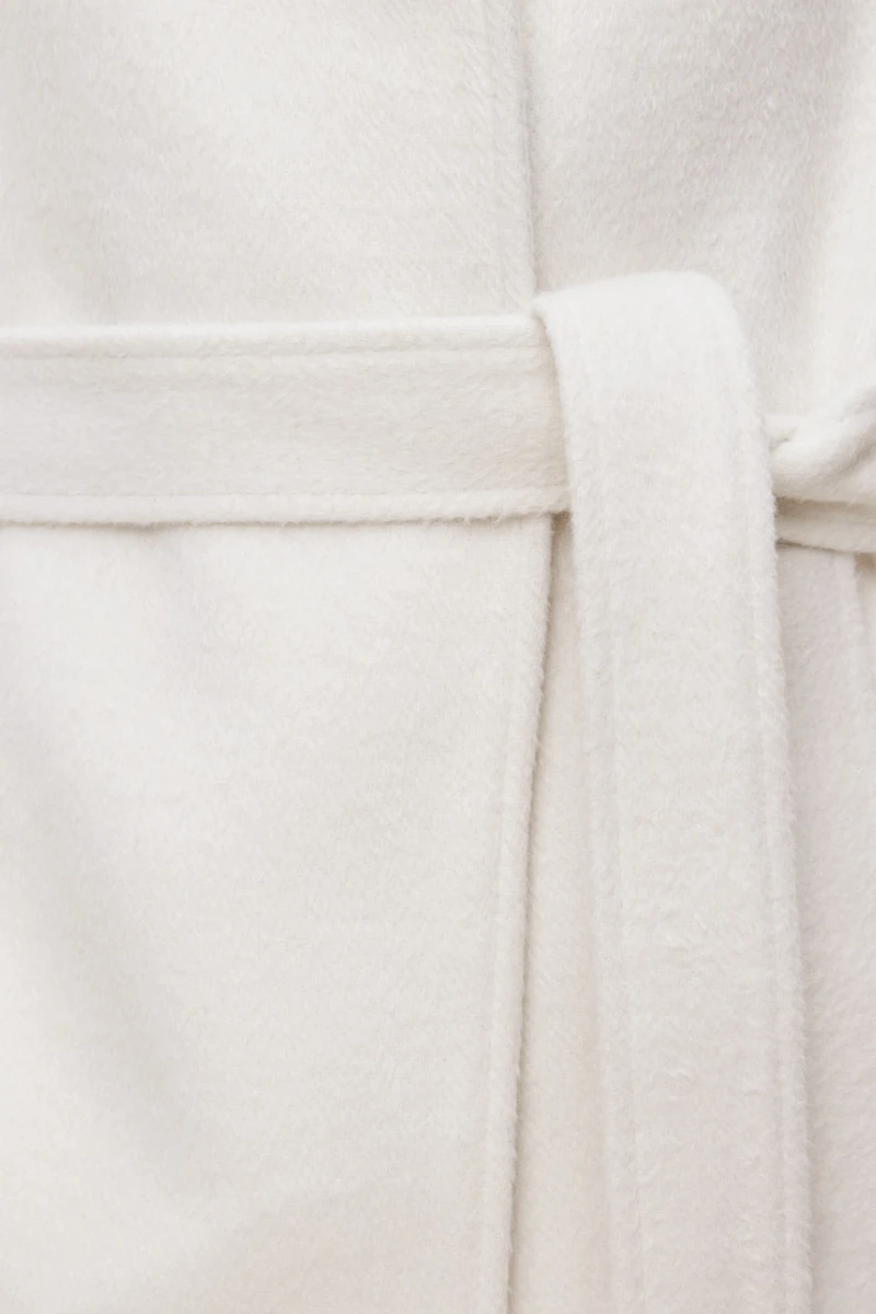 Belted Wool Wrap Coat