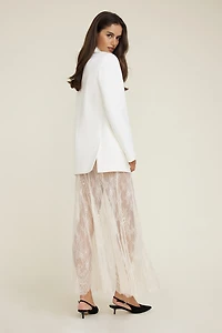 Sheer Lace Maxi Skirt