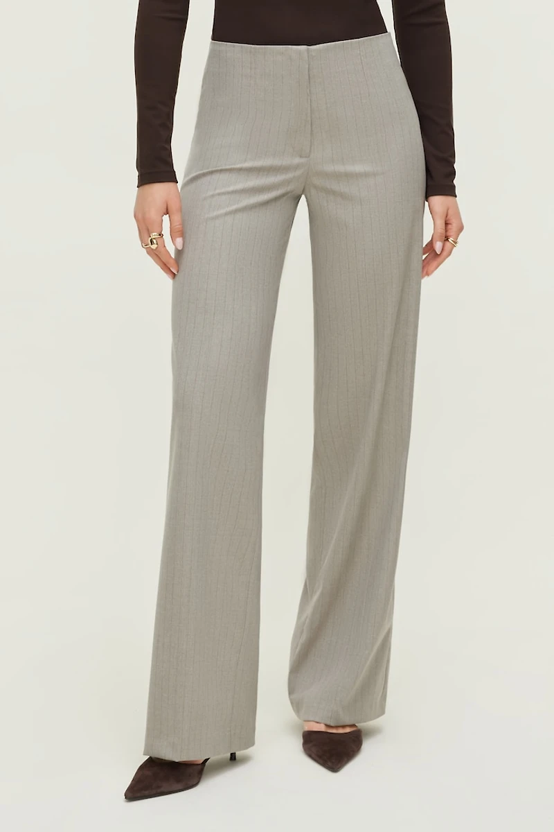 Frankie Pinstripe Slim Bootcut Pants