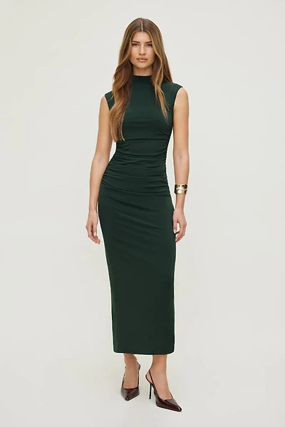 Bria Sculpt Mock Neck Maxi Dress