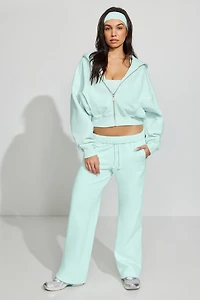 Haut à capuchon zippé en coton UltraFleece