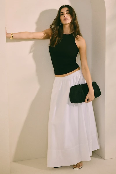 Lily Voluminous Poplin Maxi Skirt