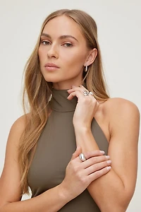 Ensemble de 3 paires boucles d’oreilles massives d’allure moderne