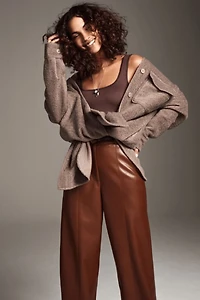 Longue veste-chemise Dallas en sherpa