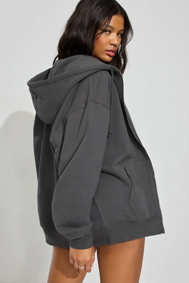 SoftTerry Oversized Zip-Up Hoodie