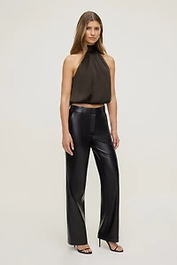 Paloma Bubble Satin Halter Blouse