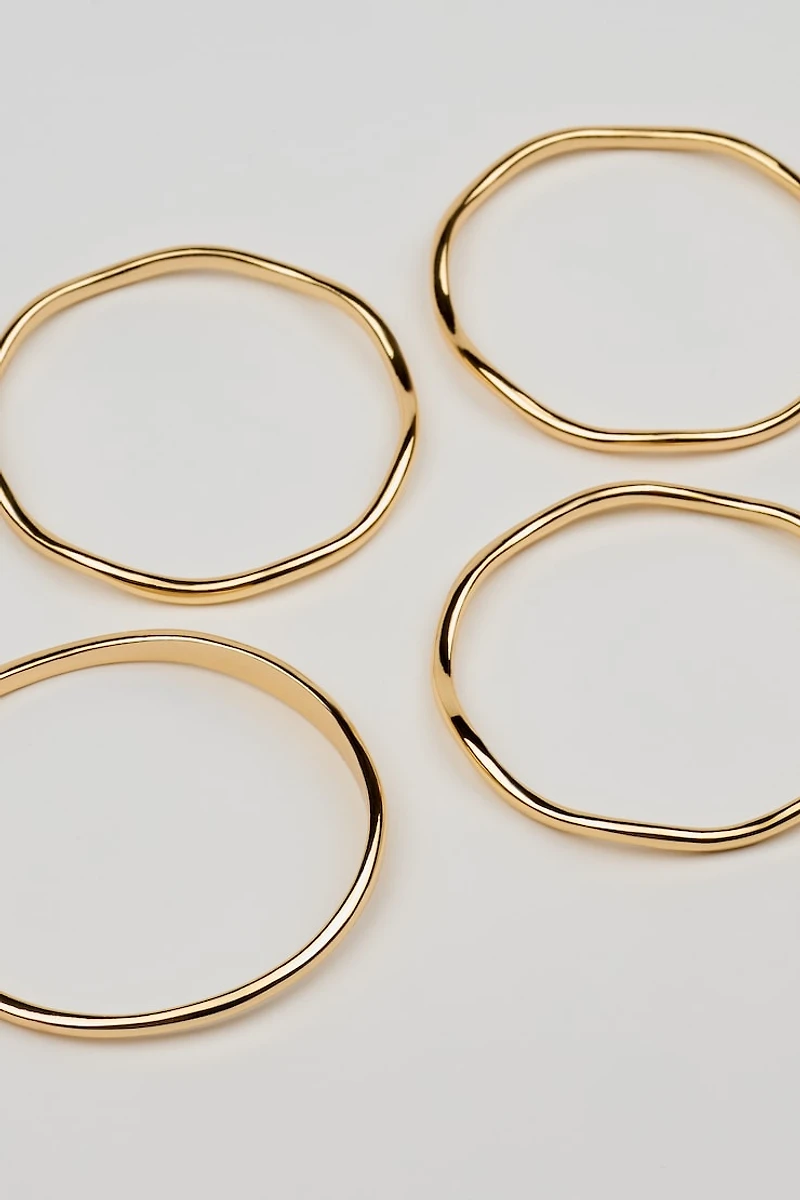 Set of 4 Wavy Bangles