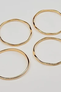 Set of 4 Wavy Bangles