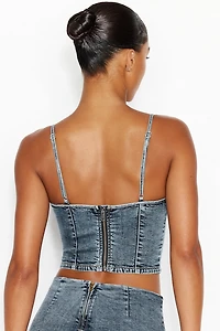 Denim Bustier Top
