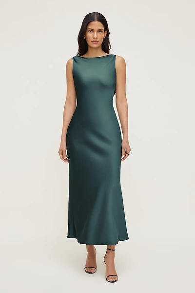 Nora Satin Maxi Slip Dress