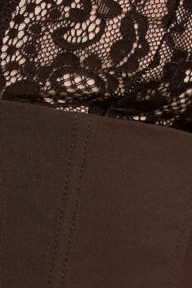 Hannah Lace Halter Corset Top