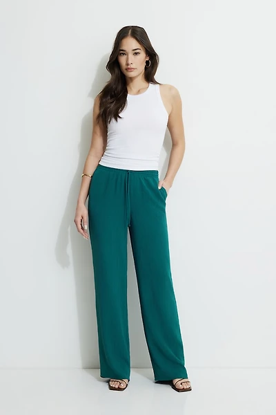 Wide Leg Pull On Pants