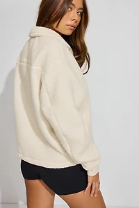 Sherpa Mock Neck Half Zip Sweater