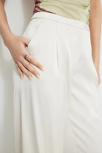 Pantalon à jambe large en satin