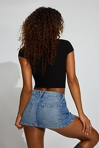 Denim Micro Skort