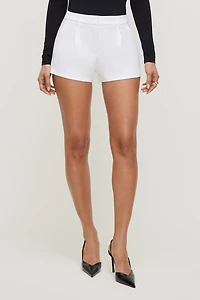 Pleated High Rise A Line Shorts