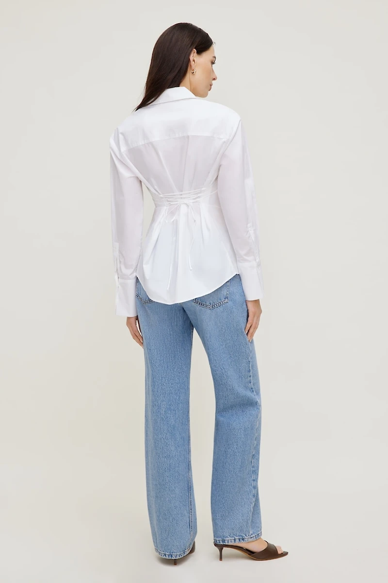 Poplin Cinch Back Shirt