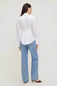 Poplin Cinch Back Shirt