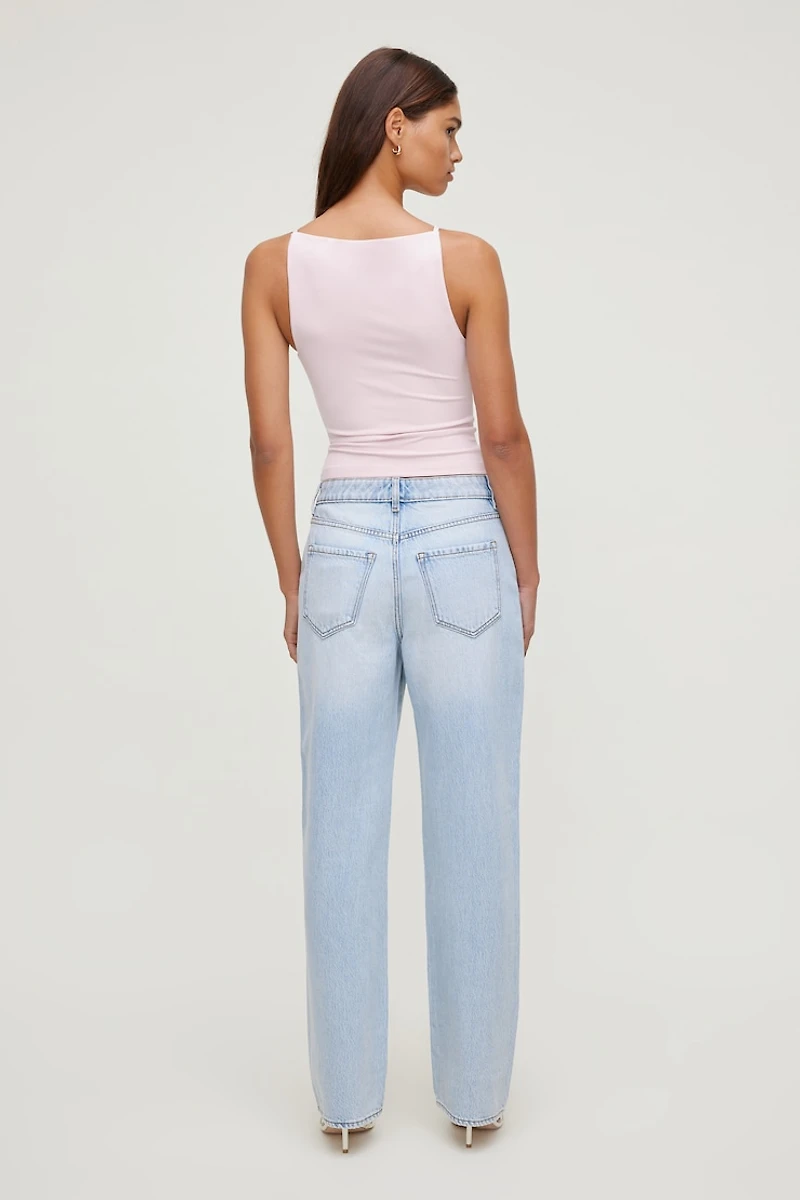 Camisole sculptante à col bateau et bretelles