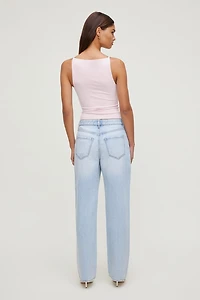 Camisole sculptante à col bateau et bretelles