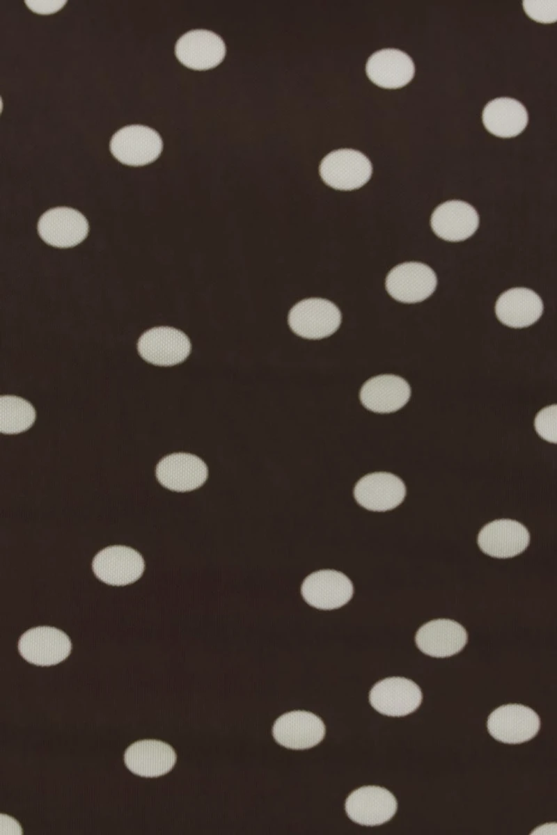 Polka Dot Mesh Maxi Dress