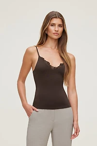 Sculpt Lace Trim Cami Top