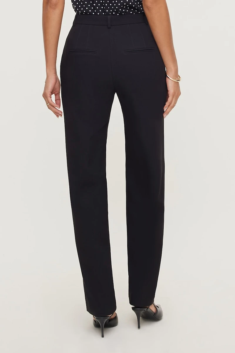 Pintuck Straight Leg Pants