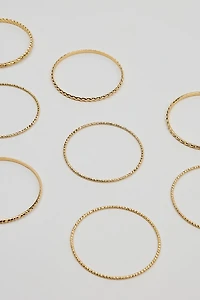 Set of 11 Textured Bangles