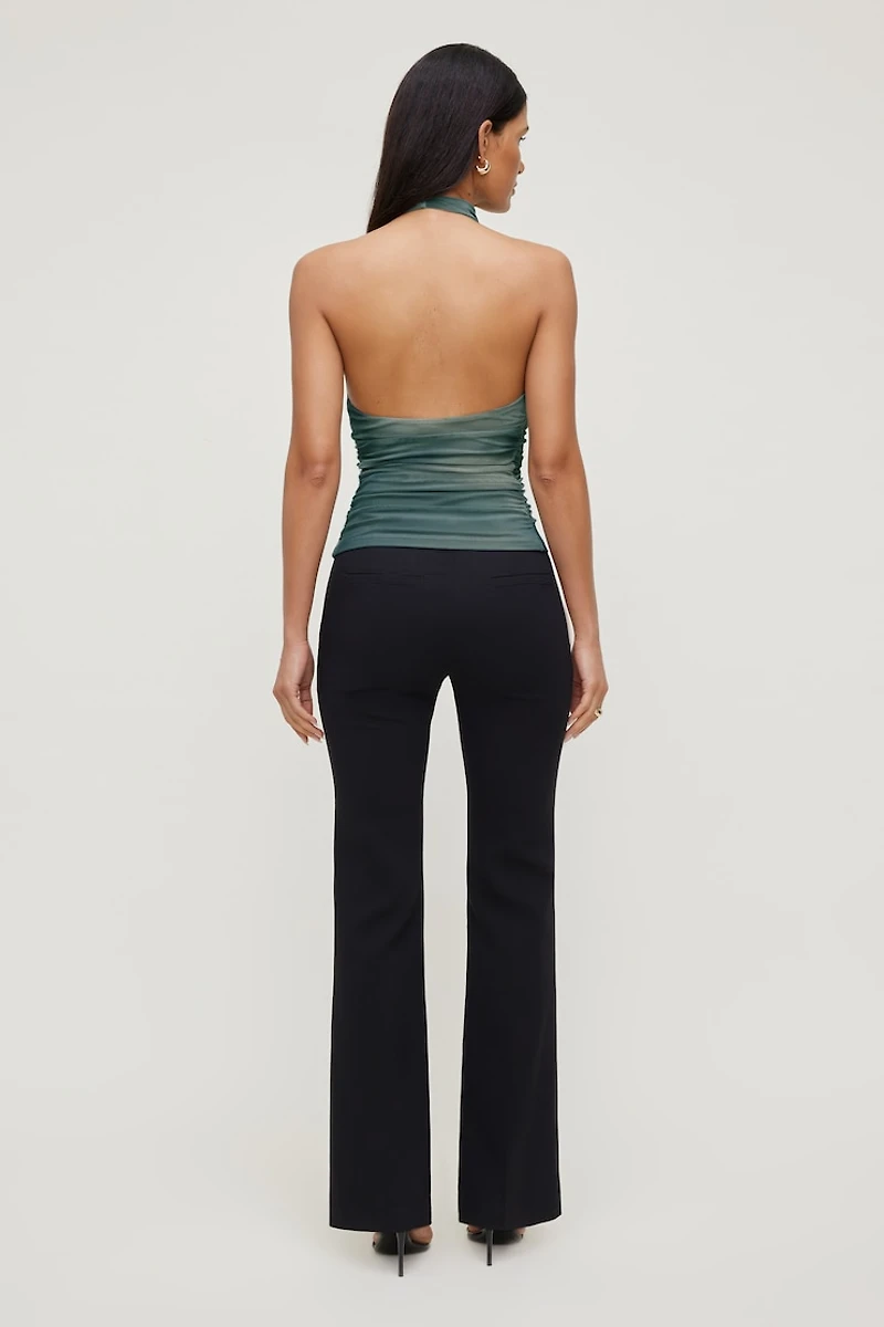 Haut licou drapé en maille