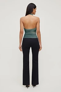 Haut licou drapé en maille