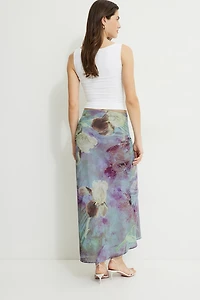 Jupe maxi imprimée style sirène