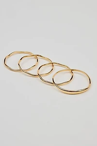Set of 4 Wavy Bangles