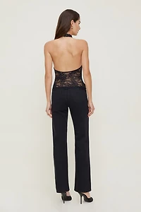 Haut en dentelle à col licou