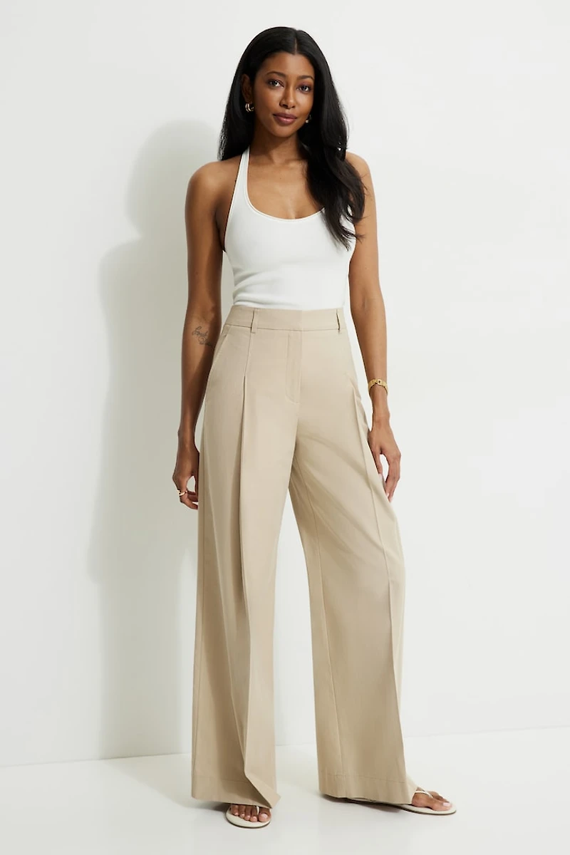 Pleated Wide Leg Pants