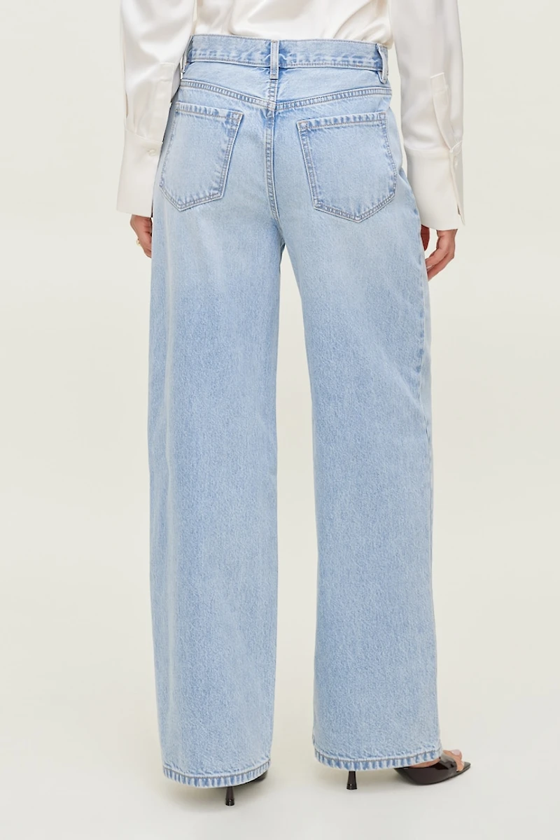 Jean ample à taille mi-haute et jambe large Rowan